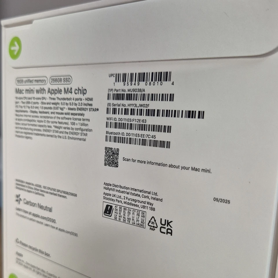 APPLE Mac Mini (2024) - M4 10C 256GB SSD Silver 16GB BRAND NEW SEALED WARRANTY - Image 4 of 4