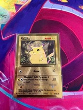 Pikachu 58/102 Celebrazioni Carta Metallo Gioco Luce Pokemon Inglese TCG