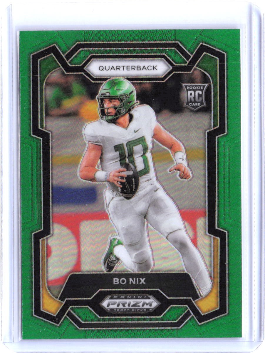 2024 Panini Prizm Draft Picks #105 Bo Nix Green Prizm