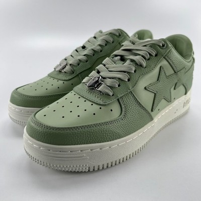 A Bathing Ape Bape Sta Green 2023 Mens Shoes Size 8 1J20191006