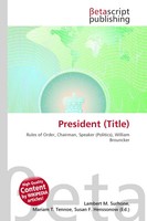 Lambert M. Surhone (U. A.) | President (Title) | Taschenbuch | Englisch (2026)