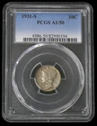 1931-S AU-50 MERCURY DIME - NICE COIN - PCGS GRADED - SEE PICTURES