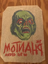 VTG Mani-Yack  * THE PHANTOM OPERA * Iron-On Transfer Decal * Universal Monsters