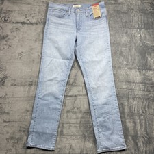Levis 314 Jeans Womens 31 Straight Leg Shaping Stretch Light Wash Mid Rise 31x32