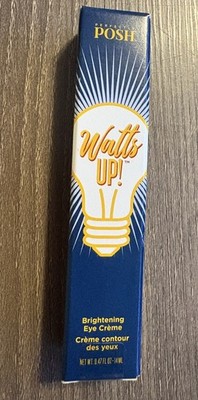 Perfectly Posh Watts Up! Brightening Eye Cream 0.47oz Hyaluronic Caffeine Vegan