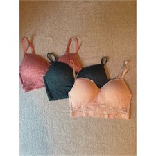 Danskin Intimates 3 pack Padded Bralettes 34B...