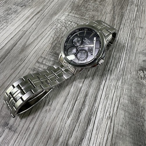 PULSAR 100M 10 Bar Chronograph Quartz Stainless Steel Mens Watch For Parts - Picture 3 of 11