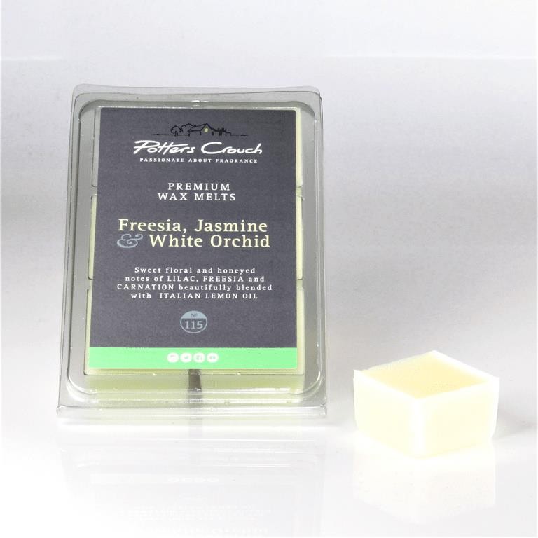 Wax Melt Tray Freesia, Jasmine & White Orchid Premium Scent Vegan & Cruelty Free