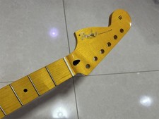 Reverse head 22 Fret Electric Guitar Neck Gloss Maple parts Replacement