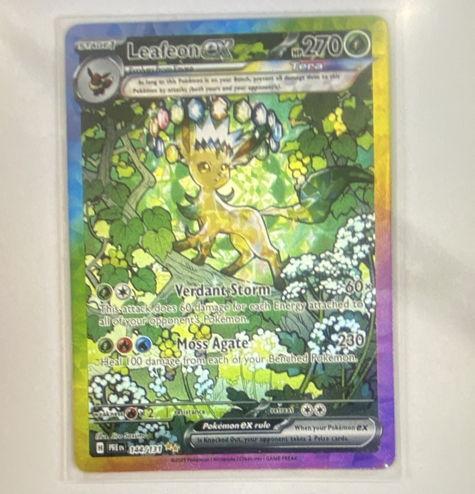 Pokémon TCG Leafeon ex Sv: Prismatic Evolutions 144/131 SIR Holo Terastal EN