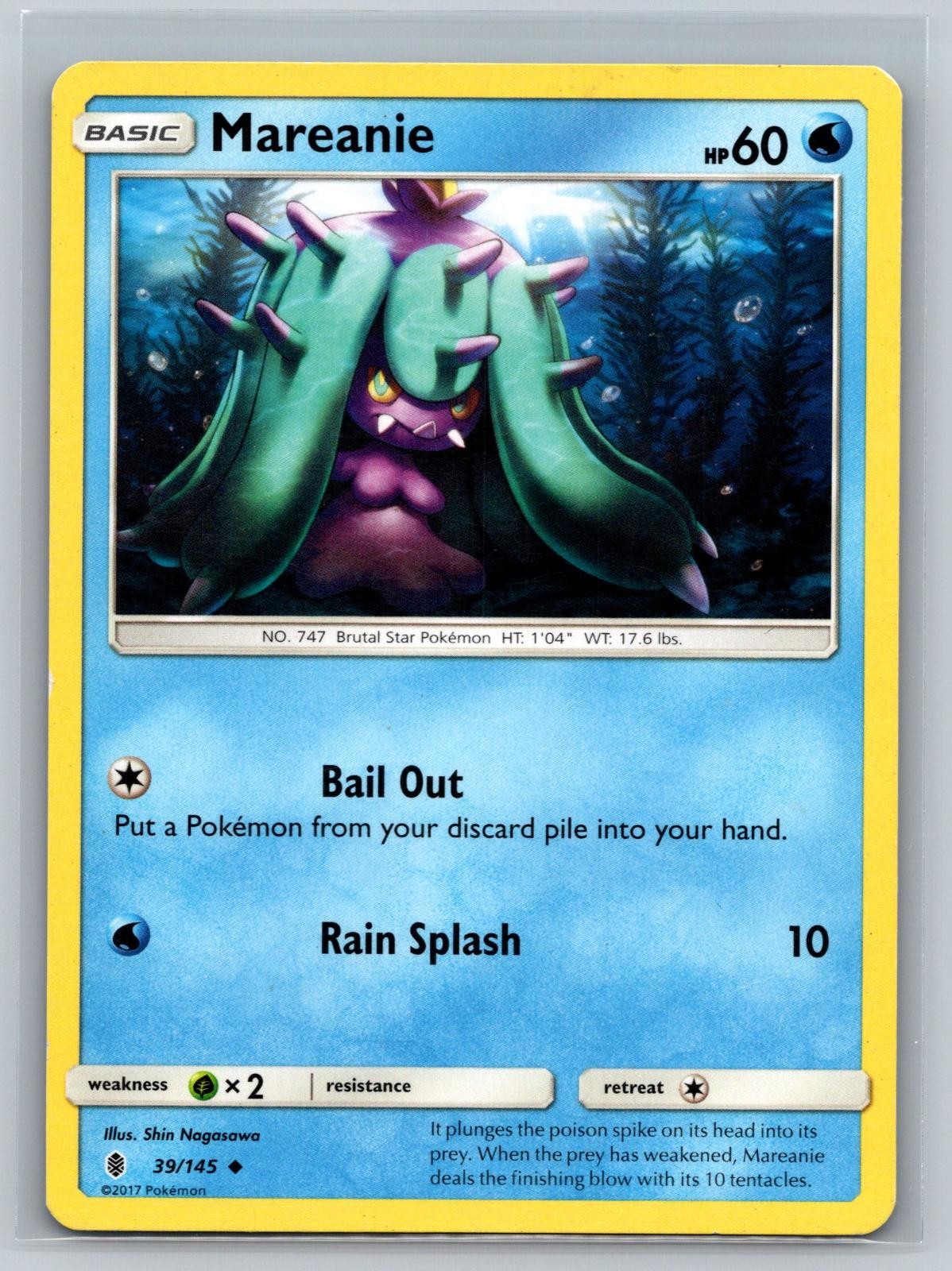 Mareanie 39/145 Uncommon Guardians Rising Pokemon Card Near Mint