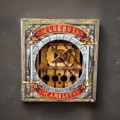 Idventure ClueBox CAMELOT Escape Room Game 3D Wood Puzzle Box Clue Box