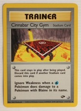 Cinnabar City Gym - 113/132 Gym Challenge - 2000 WotC Wizards - LP NM