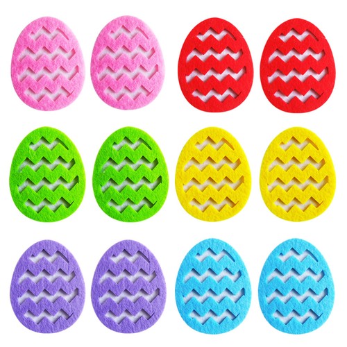 12pcs Nonwoven Easter Egg Decor Creative Color Egg Decor for Gift Bag Clothing - Picture 2 of 12