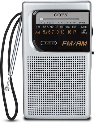 Coby Portable AM/FM Radio   Retro Battery Operated Pocket Radio with Powerful Sp