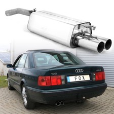 Fox Sportauspuff ESD 2x76mm scharf für Audi 100 A6 Typ C3 C4 Benzin und Diesel