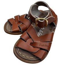 Salt Water Leather Sandals Baby Toddler 3 Tan Open Toe Ankle Strap Girls Boys