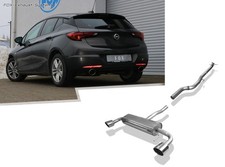  Edelstahl Duplex Racing-Komplettanlage Opel Astra K 1.6 Turbo je 129x106mm