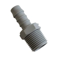 Tefen Fitting Male Straight Hose Connector 1/2in. ID x 3/8in. NPT 10 Pack