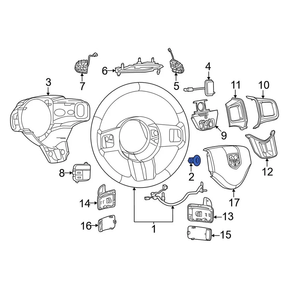 For Dodge Charger 2006-2023 Dodge 6511907AA Steering Wheel Bolt Foto 4 de 4