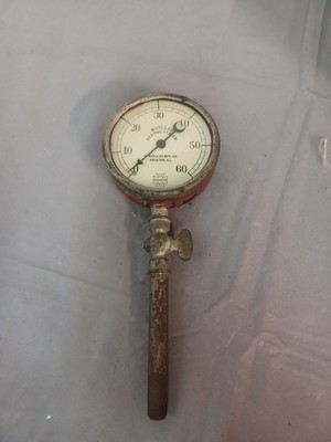  Vintage Mueller Heating Boiler Gauge Moon Dial US Gauge Co.