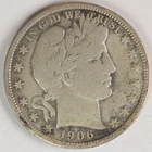 Cleaned F 1906 Barber Half Dollar
