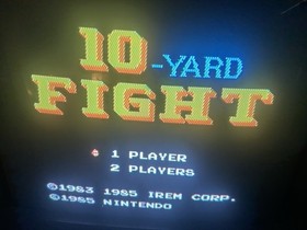 10-Yard Fight Nintendo NES 5-screw Black Box Hangtab Sleeve Foam Tested Case