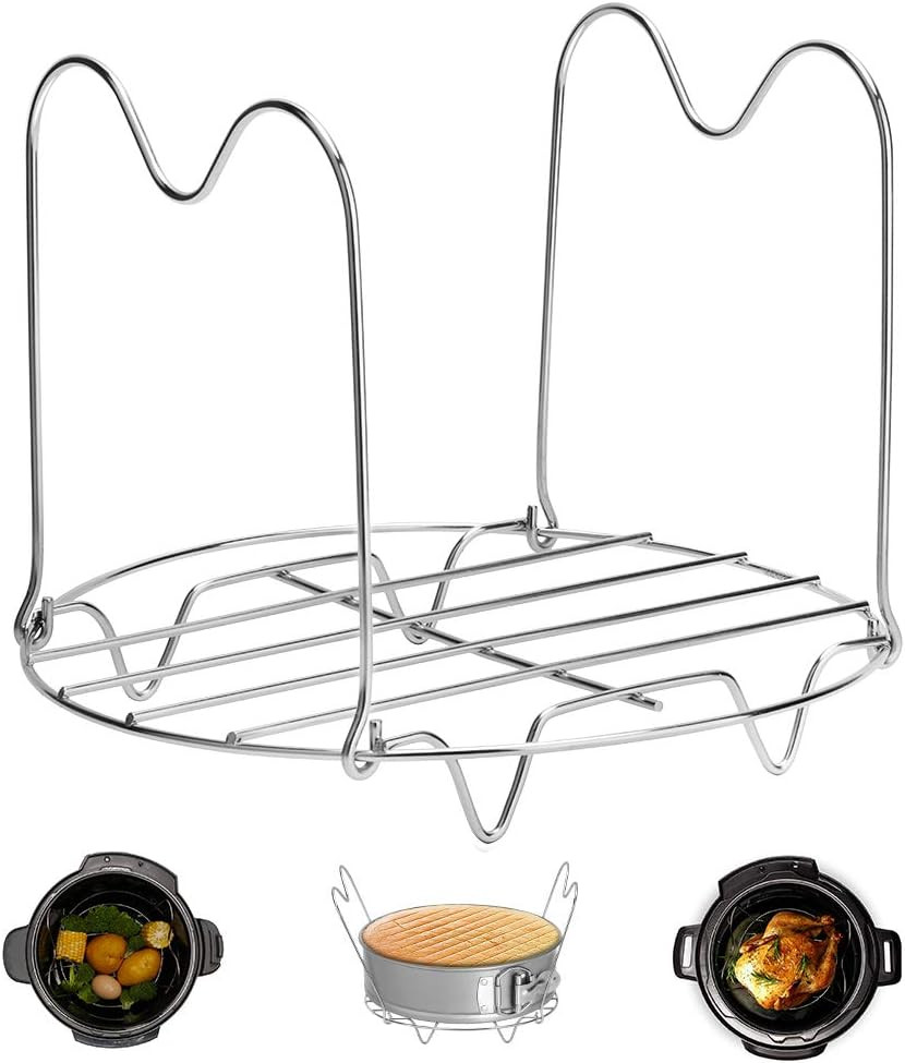Steamer Rack Trivet with Handles Compatible with Instant Pot