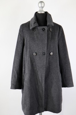 René Lezard grauer Kurzmantel Herbst/Winter Gr.34/XS Schurwolle Kaschmir