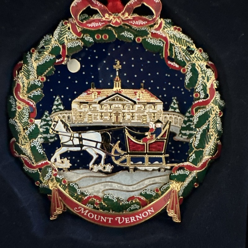 New In Box Mount Vernon The Sleigh ride 2006 Christmas Ornament
