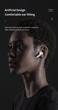 Bluetooth 5.3 True Wireless Earbuds Touch Control LED Charging Case White