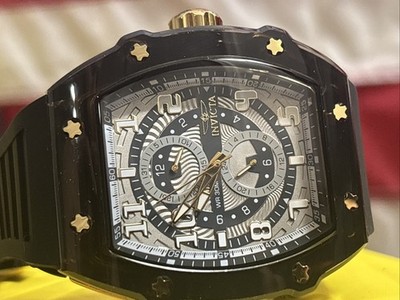 NEW Invicta Racing  Cyclone  48mm Blk N Gld 48715 Mens Watch