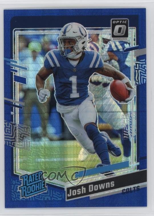 2023 Panini Donruss Optic Rated Rookie Blue Hyper Prizm Josh Downs #248 06wy