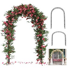 Thickened Tube Garden Arch Arbor Metal Trellis for Climbing Plants Outdoor  ...