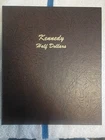 Kennedy Half Dollar Album 50C silver Coin Collection Incomplete 72 coins, 8 Silv