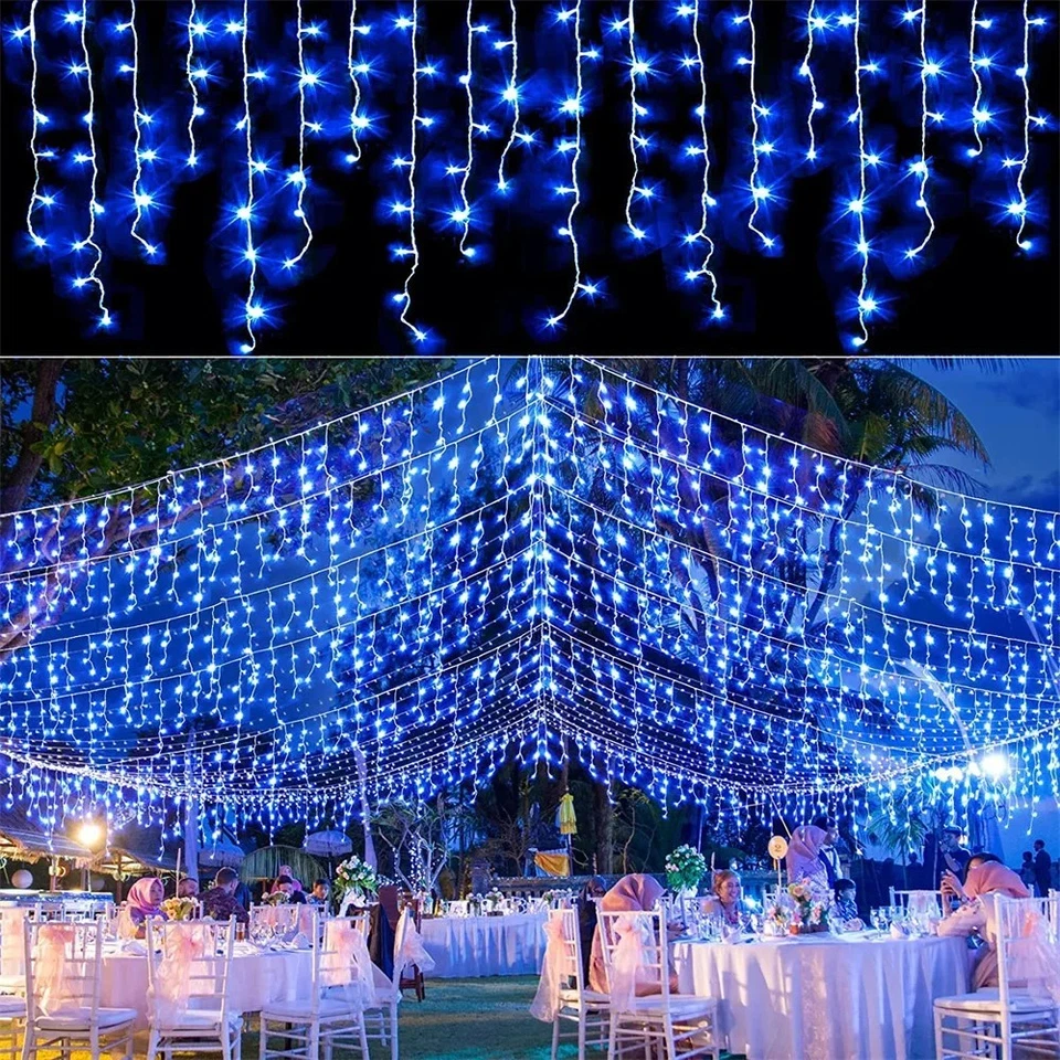 LED Garland Fairy Christmas Light Icicle String Lights 110V 220V Home Lighting - Image 4 of 4
