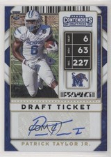 2020 Contenders Draft Picks Touchdown Ticket 2/6 Patrick Taylor Jr #249 Auto 8z7