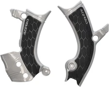 Acerbis X-Grip Frame Guards - Silver/Black Motorcycle Street Bike 2981441015