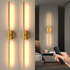 Battery Operated Wall Sconces Set of Two, Rechargeable Wall Lights with Remote C