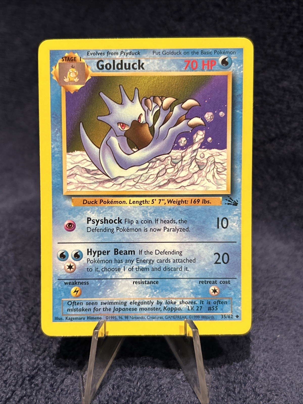 Pokemon - Golduck 35/62 Fossil Uncommon 1999 NM 🔥🔥