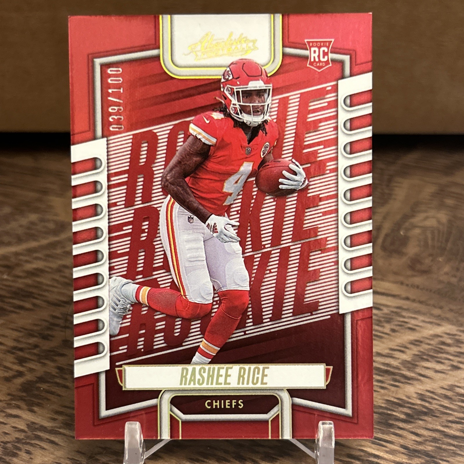 2023 Panini Absolute - Rookies Rashee Rice #120 Spectrum Red /100 (RC)