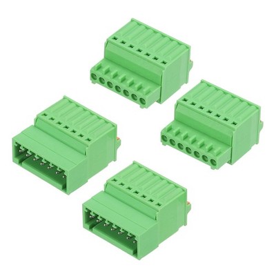 2set 2.5mm 0.1'' Spring PCB Terminal Block Connector 7 Pin for 28-20AWG Cable