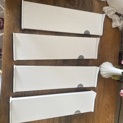 SCHUBLADENTEILER erweiterbar KUNSTSTOFF weiß 10 cm hoch, 27,5 cm bis 43,8 cm 4er Pack ohne Karton