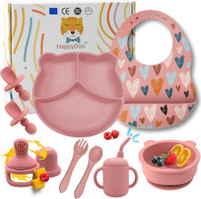 Set Pappa Svezzamento | 12 Pezzi | Piatto Svezzamento Con Ventosa | Citola | Bav