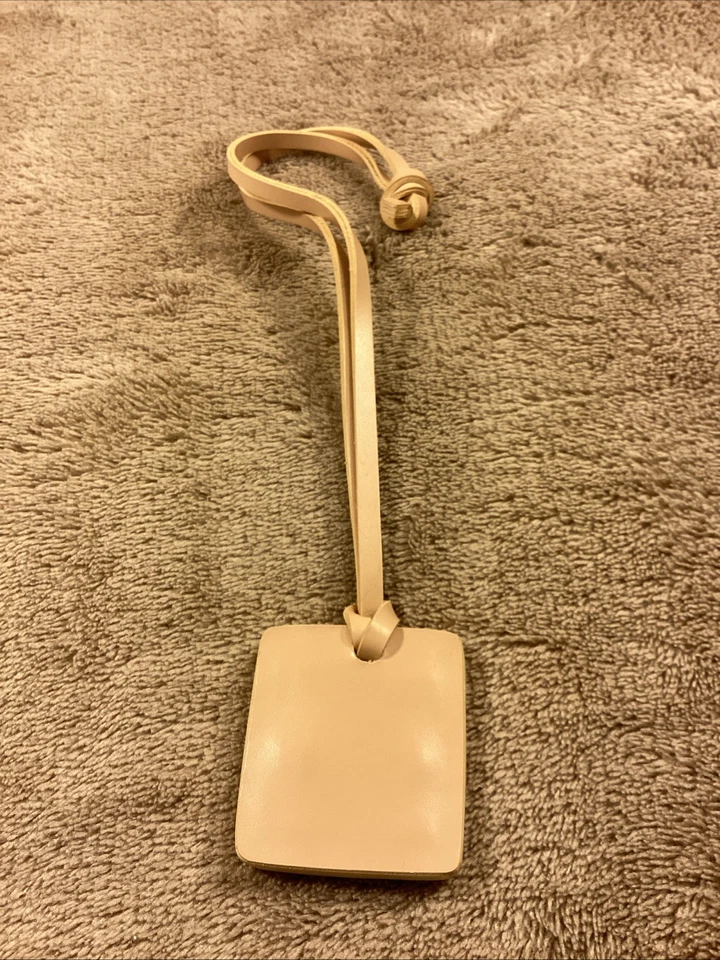 "Llavero Ralph Lauren Cuero Caballo Etiqueta Colgante Dije Desnudo Beige 1.5""" Foto 4 de 4