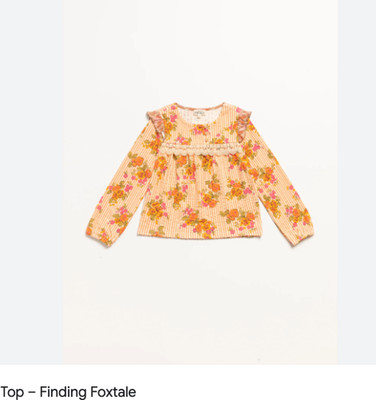 NWT Girls Finding Foxtale Pretty Pastures Top Size 7 Thanksgiving Fall BTS