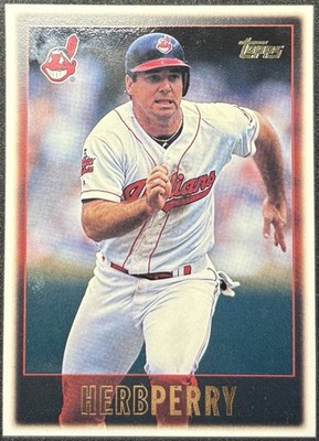 1997 Topps #141 Herb Perry Cleveland Indians Baseball Card