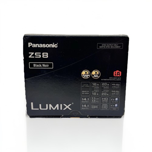 Brand New Panasonic Lumix Model No. DMC-ZS8 Digital Camera 16X Black