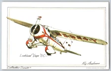 LOCKHEED VEGA 5C ROY ANDERSEN ART aviation Postcard