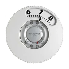 Honeywell Battery-Assisted Power Stealing Mercury-Free Manual Round Thermostat,